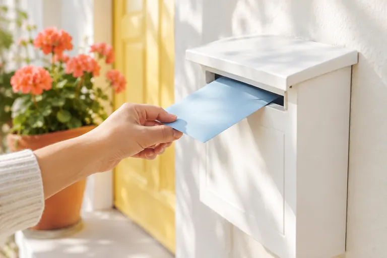 Main glissant une enveloppe dans une boîte aux lettres, du visiteur SEO à l’abonné